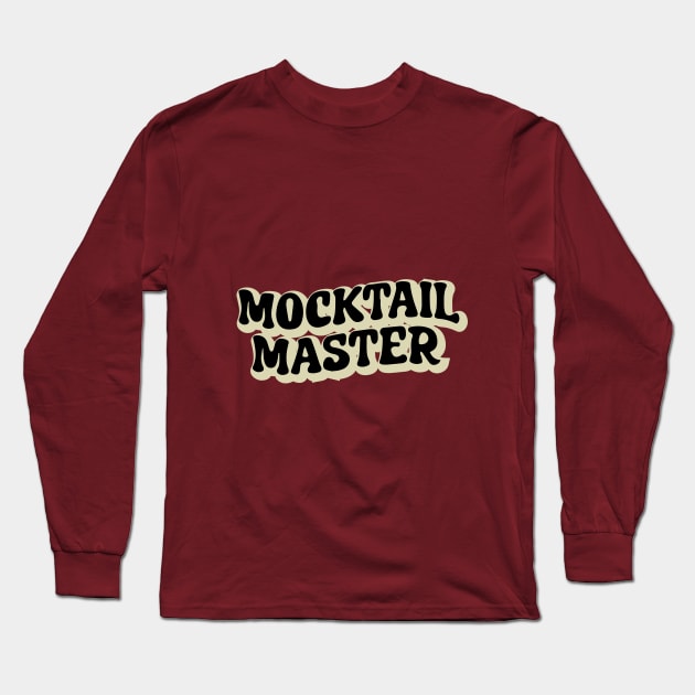 Mocktail Bar Bartender Recipes Mocktail Master Long Sleeve T-Shirt by A Floral Letter Capital letter A | Monogram, Sticker